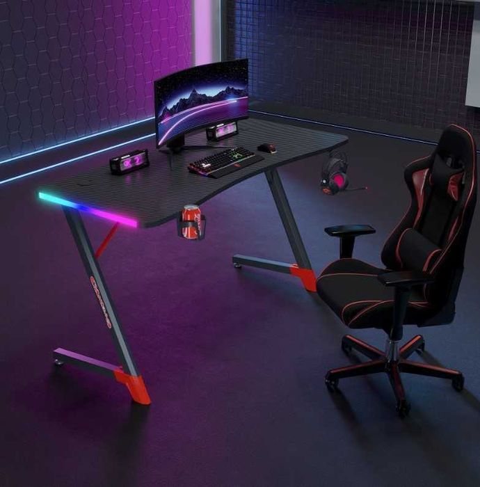 RGB Z Образно Геймърско бюро 4 в 1