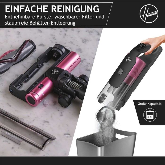 Вертикална Прахосмукачка HOOVER HF920H 011 22V с 2 батерии 60мин;350W