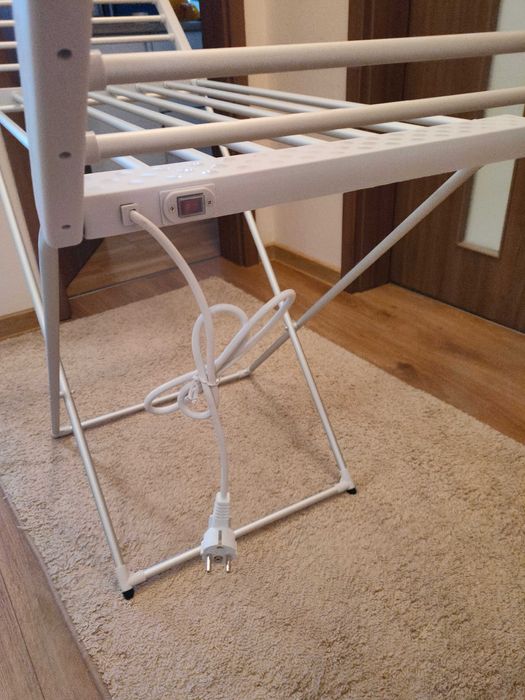 Uscător de rufe electric MAGMA 220W pliabil, gri aluminiu