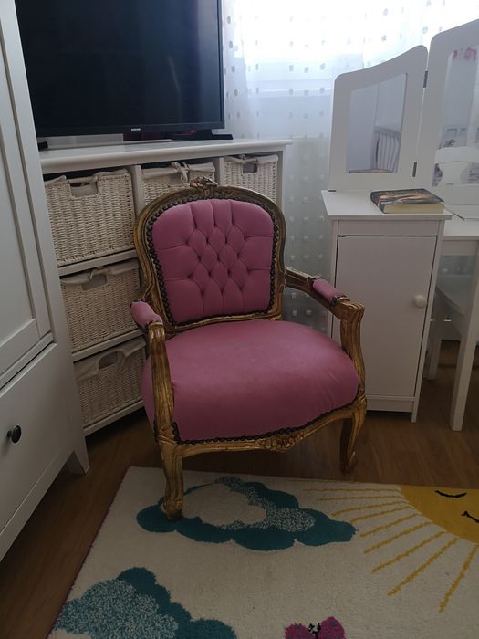 Scaun de printesa, roz, pentru fetite