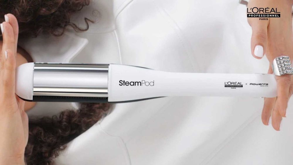 SteamPod 4.0 L’Oréal PROFESSIONNEL PARIS ROWENTA Salon LP74 Преса за коса с пара Straighten Маша Електрическа четка сешоар дифузер гаранция прическа