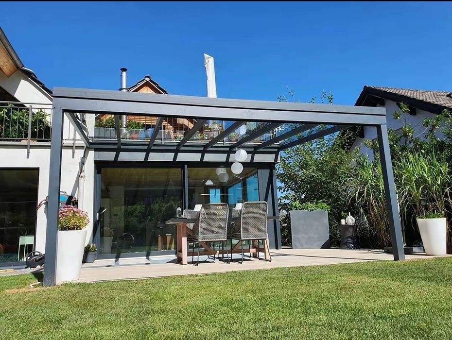 Terase aluminiu cu sticlă