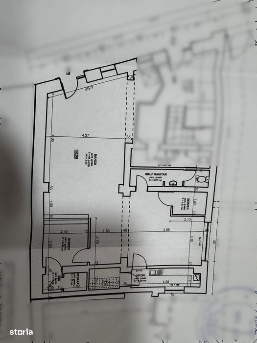 Spatiu comercial zona 7 Noiembrie, 81 mp, parter, vitrina