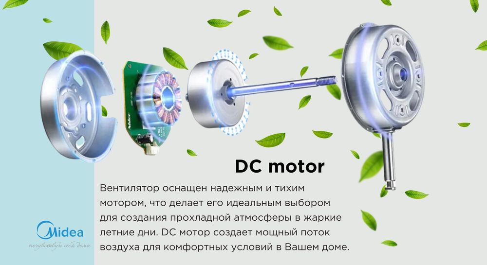 Вентилятр Midea напольный новый