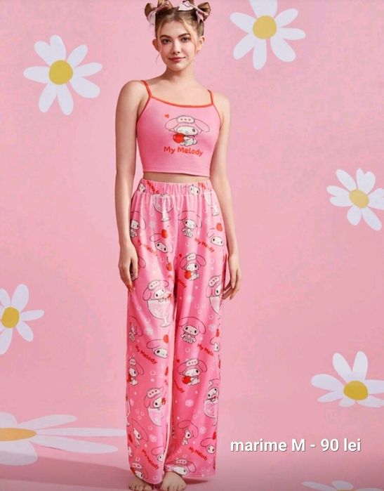 Pijama roz My Melody Sanrio pijama dama ft drăgălașa