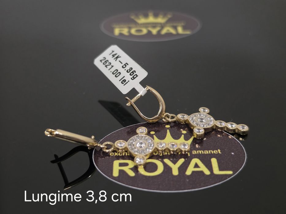 Bijuteria Royal: Cercei aur 14k/5.36 gr