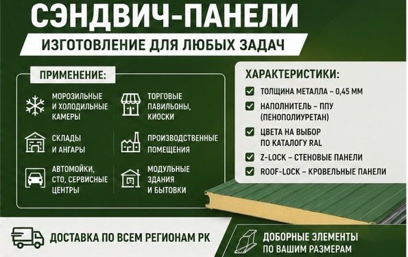 Сэндвич панели для холодильных комплексов киосков складских помещений