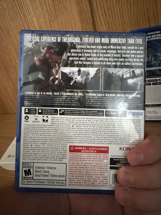 Metal gear solid snake eater ps5 диск