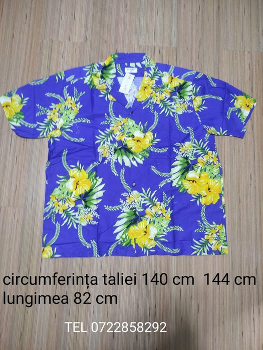 Camasa inflorata Hawaii (56)are 140-144 cm de jur împrejurul burtii lungimea 82 cm