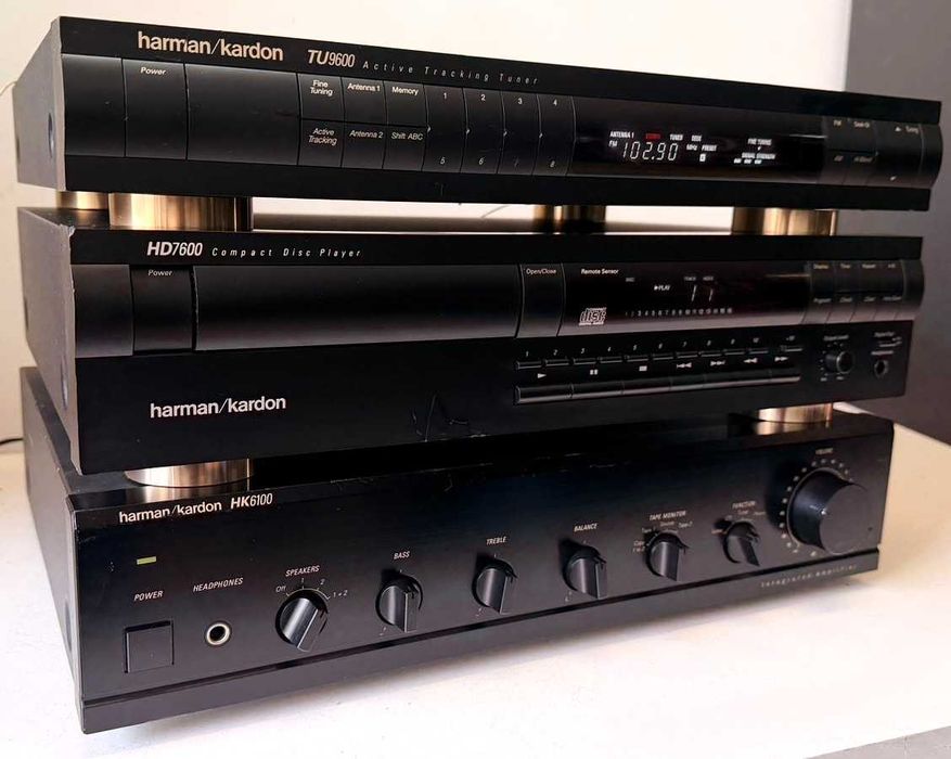 Linie Audio Top Harman Kardon – Amplificator HK6100 + CD HD7600 + TU9600 – Componente Rare