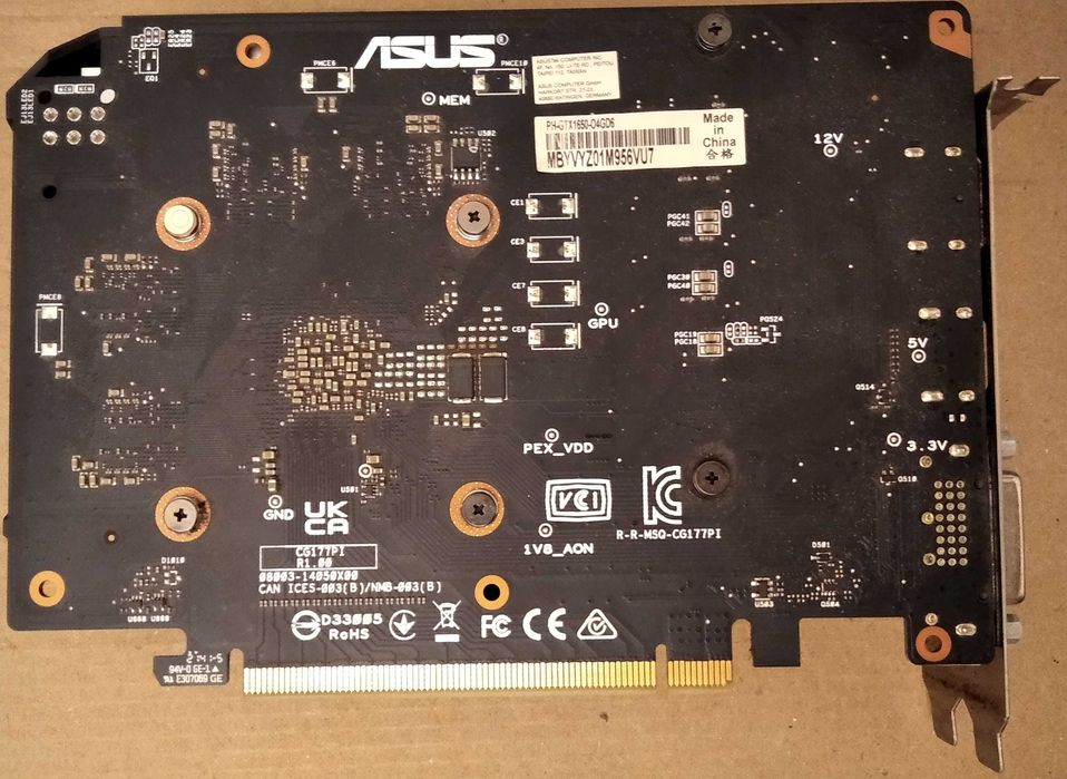 Video ASUS GTX 1650 OC/4GB DDR6-Intra in carcase Mici, fara Alimentare