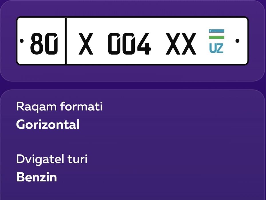 Арзон нархда чиройли авторакам олиб бериш хизмати. Chiroyli avtoraqam