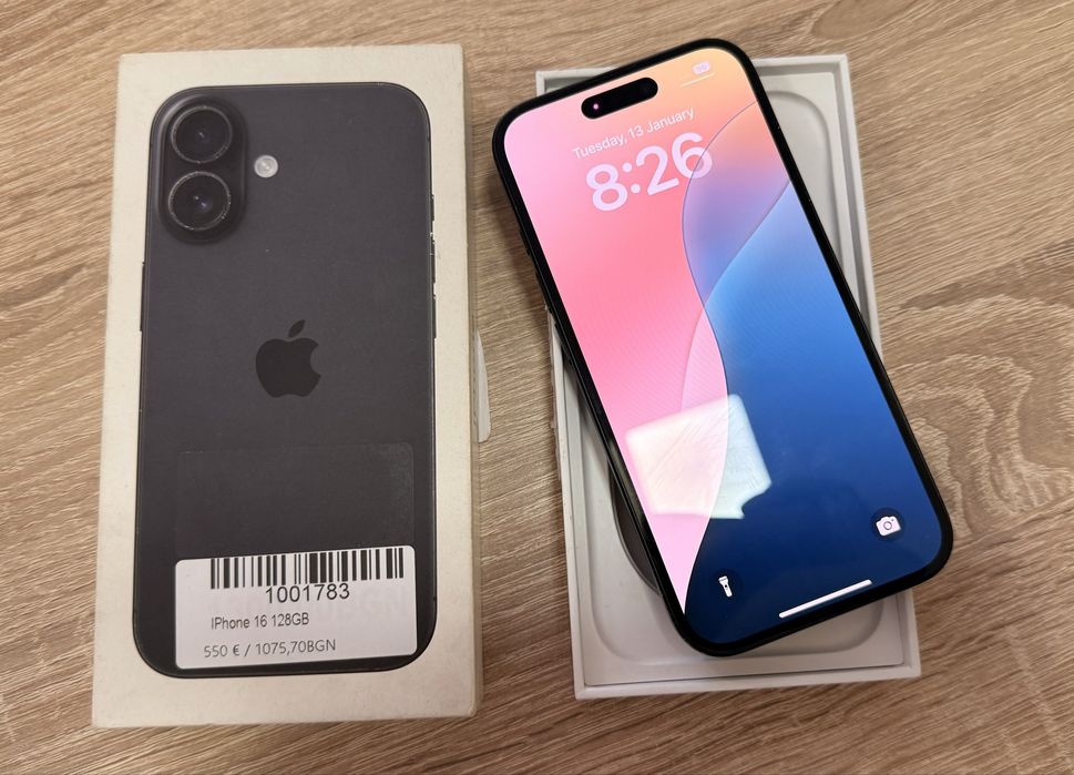 IPhone 16 Black 128GB 100% batery