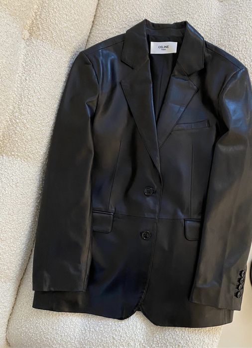 Celine кожено сако яке