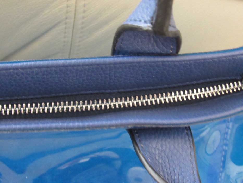 Синя силиконова дамска чанта