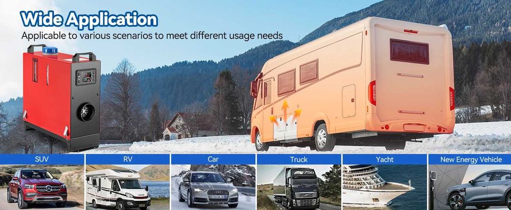 Суха дизелова печка 8 киловата 12 в преносима