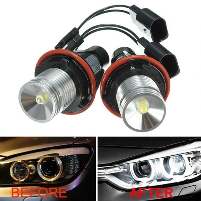 Set becuri Angel Eyes Led marker Alb BMW E60 E39 E63 E65 E83 E53