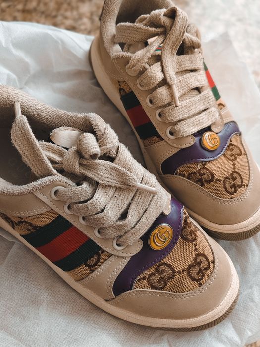 Крутые кроссовки Gucci для стиляги 33 размер