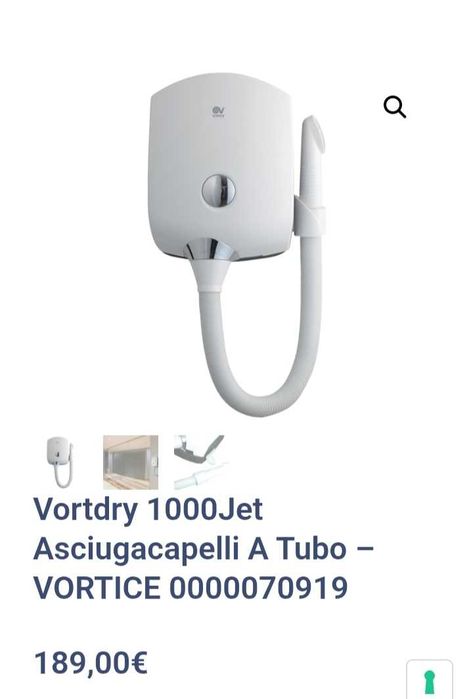 Uscător de păr de perete VORTICE VORTDRY profeional1000