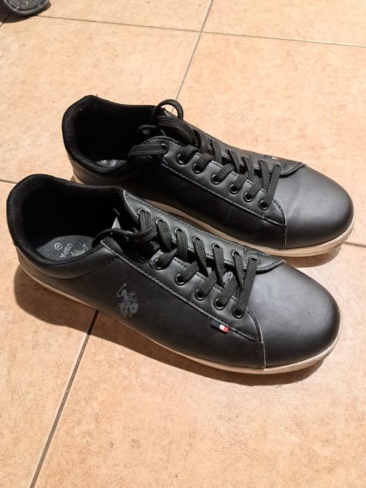 U.S. Polo Assn Чисто НОВИ! Мъжки официални черни кожени обувки