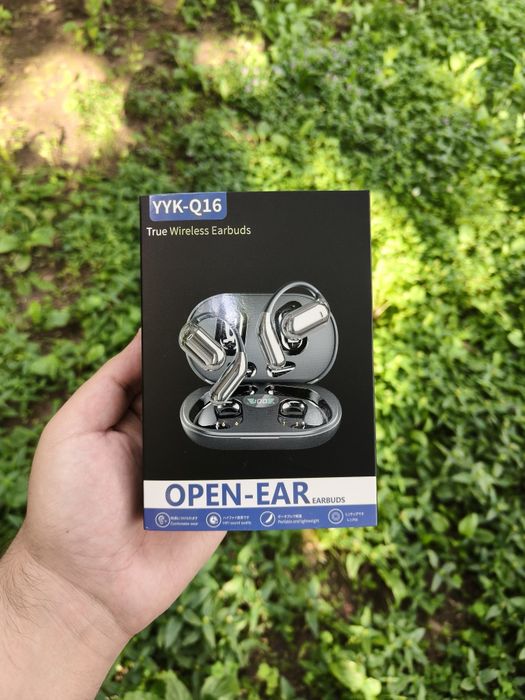NOI Casti bluetooth open ear cu difuzoare 14.2 mm, autonomie 50 ore, culoare bej