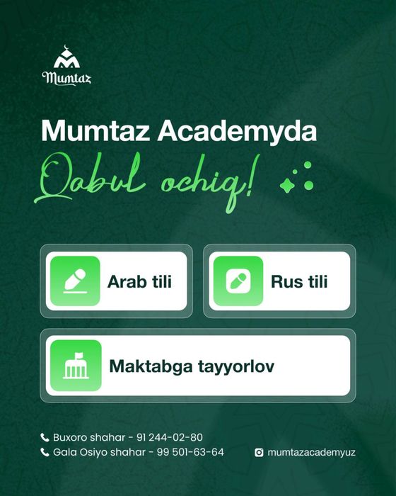 Arab va rus tillari kursi