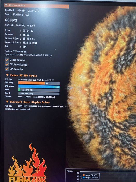 Геймърски компютър Ryzen 5 5500 / RX 580 8GB / 16GB RAM / 512GB NVMe
