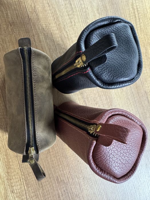 Ръчноизработен кожен несесер