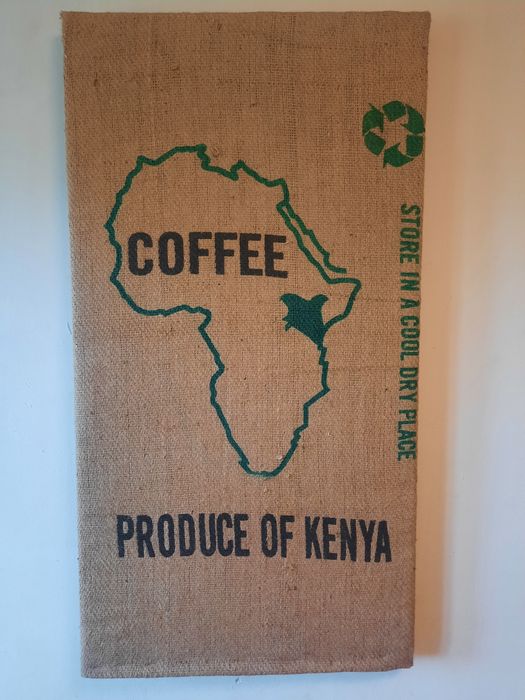 Tablou din sac de cafea