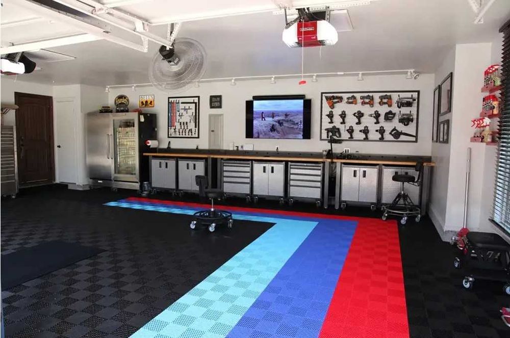 Pardoseala Modulara Garaj Service Albastru Deschis M// Made in Romania