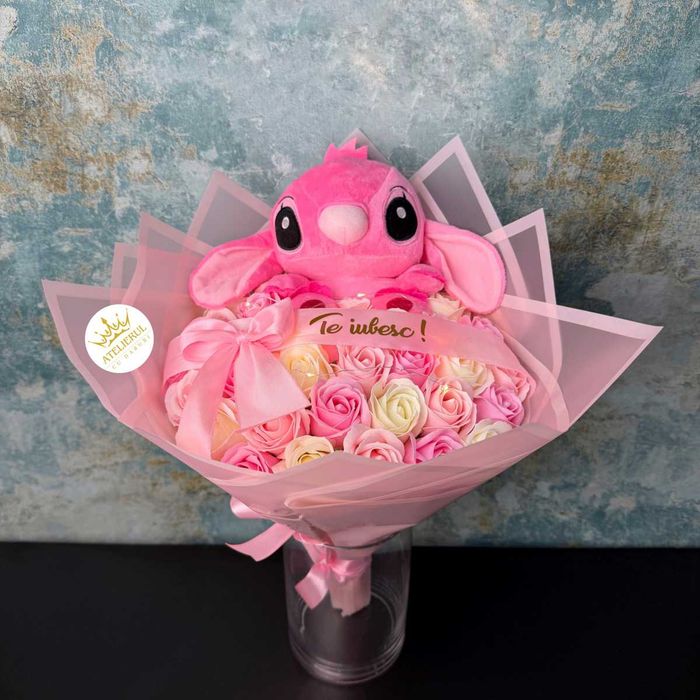 Buchete Trandafiri Sapun - Simple / cu Stitch / cu Sclipici