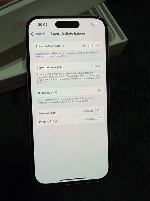 IPHONE 15 ROZ,  sanatate baterie 100% 128 GB