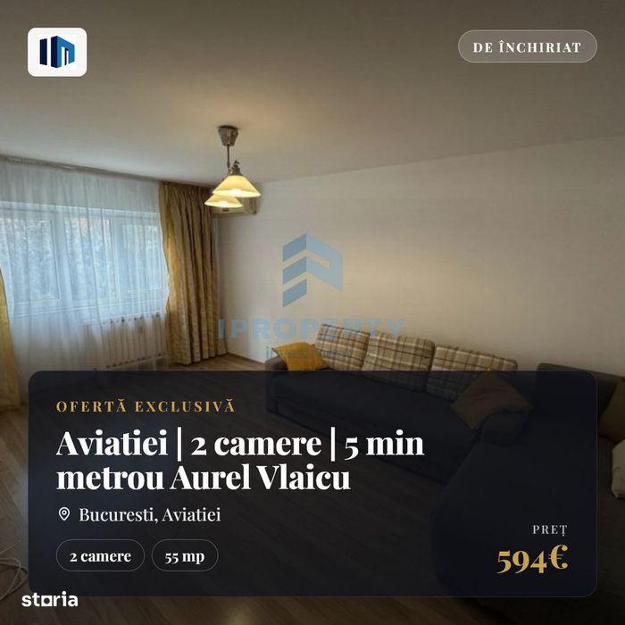 Aviatiei | 2 camere | 5 min metrou Aurel Vlaicu