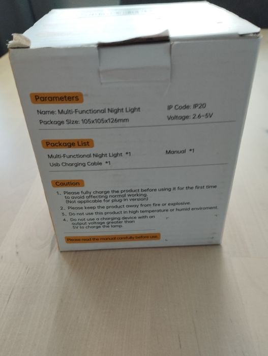 Нощна лампа Usb кабел