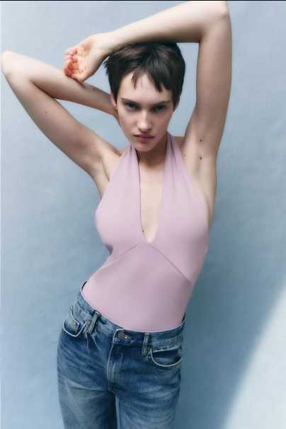 Дамско боди ZARA в лилаво