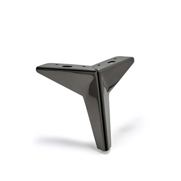 Метален крак за мебели Jarama H135 mm, хром, черен мат, черен гланц