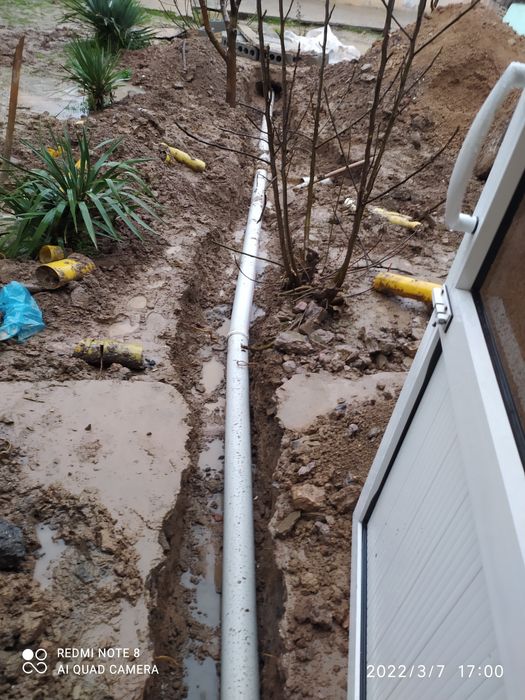 Urachi O‘rachi kanalzatsiya transheya tunel qazish.