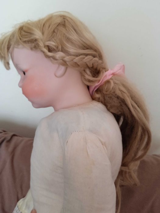 Кукла старинна 65 см порцеланова + дрехи