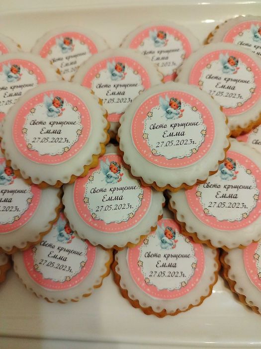 Декорирани бисквити с фондан за рожден ден,Кръщене,Погача,Прещъпулник