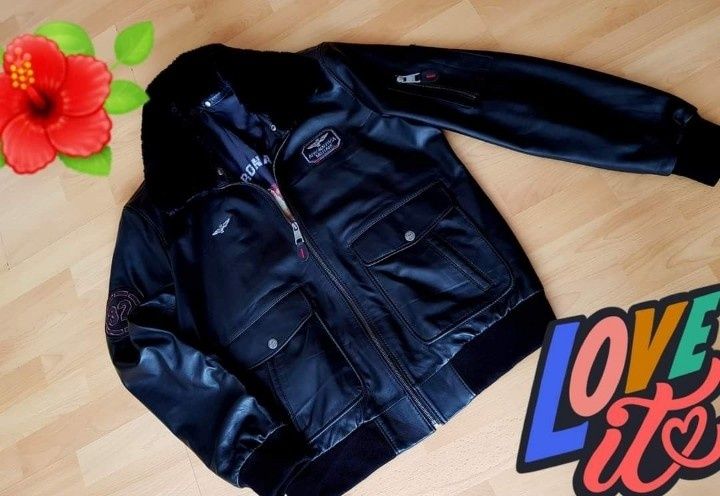 Jacheta Aeronautica Militare tip aviator piele naturala 100%