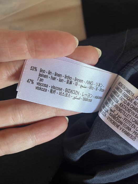 Zara, pantaloni cu talie joasă, 53% in, albastru închis