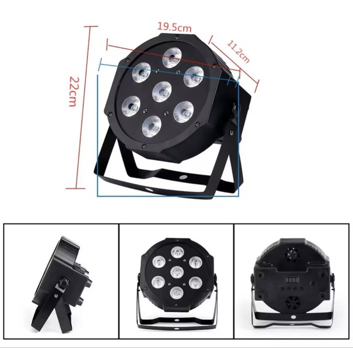 Par led 7x12w sau 7x18W lumini arhitecturale ambientale Beam 7R