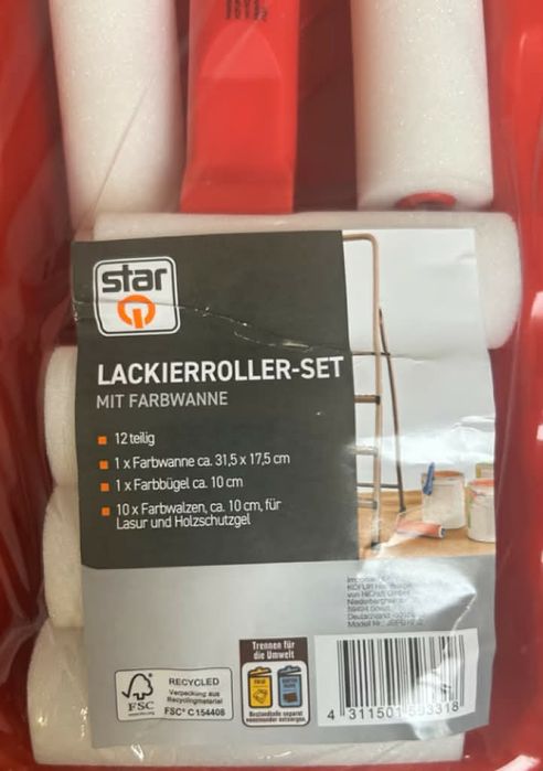 Комплект за боядисване с резервни валяци – 12 части