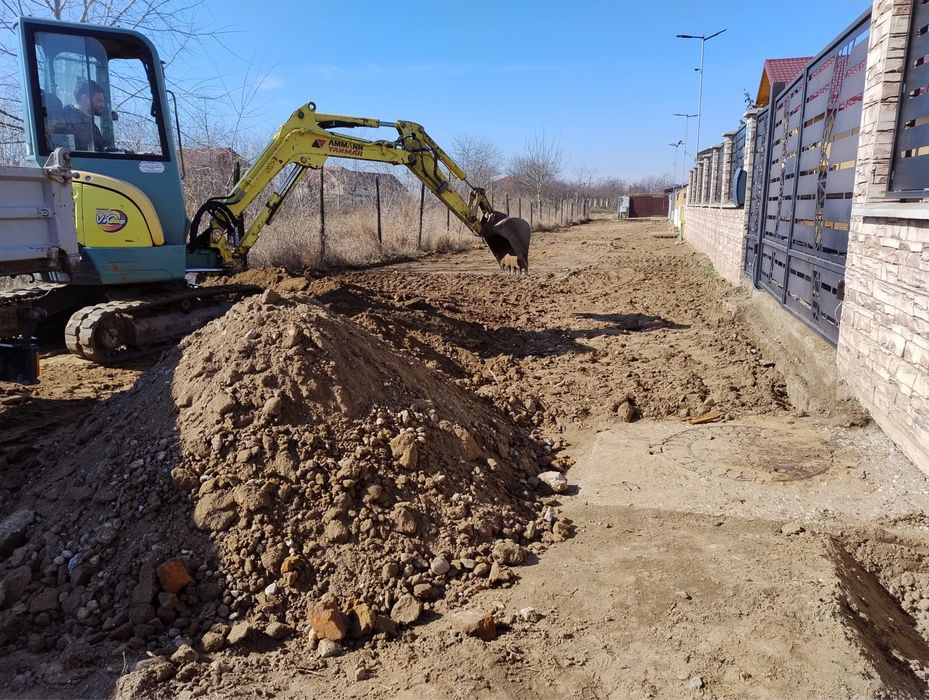 miniexcavator Buldoexcavator moloz moluz demolari nisip balast pamant