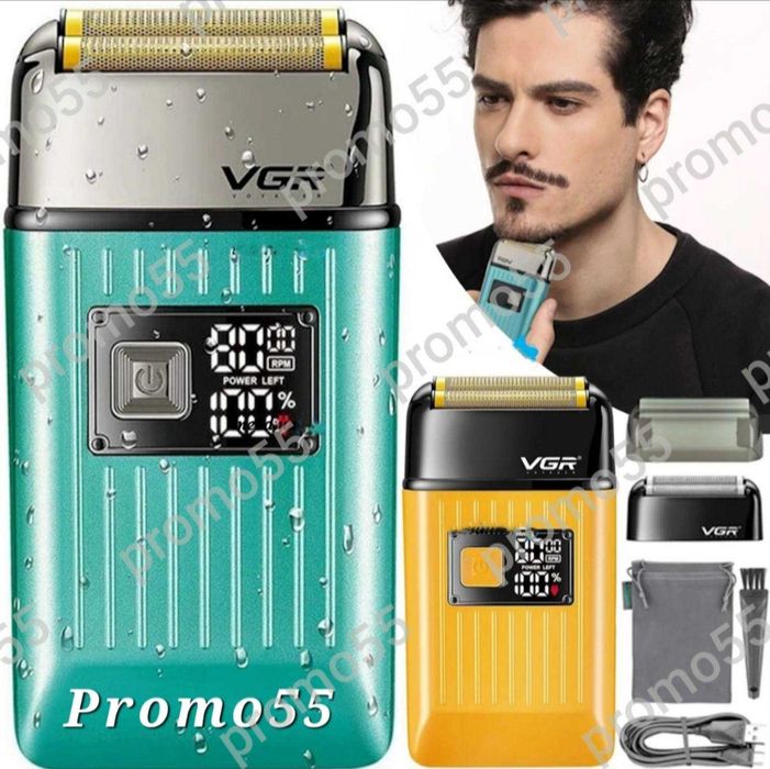 Водоустойчив Шейвър Акумулаторна Самобръсначка за Брада,Коса VGR V-357