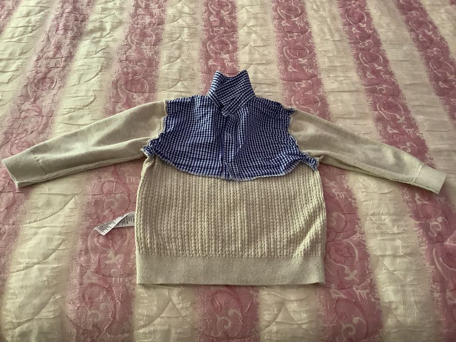 Плетен детски пуловер с яка 2-3 години NEXT