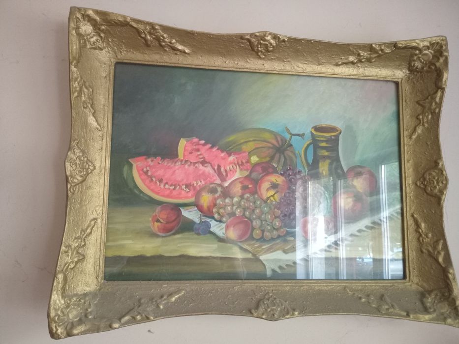 2 tablouri mari stare impecabila vechime 50 ani