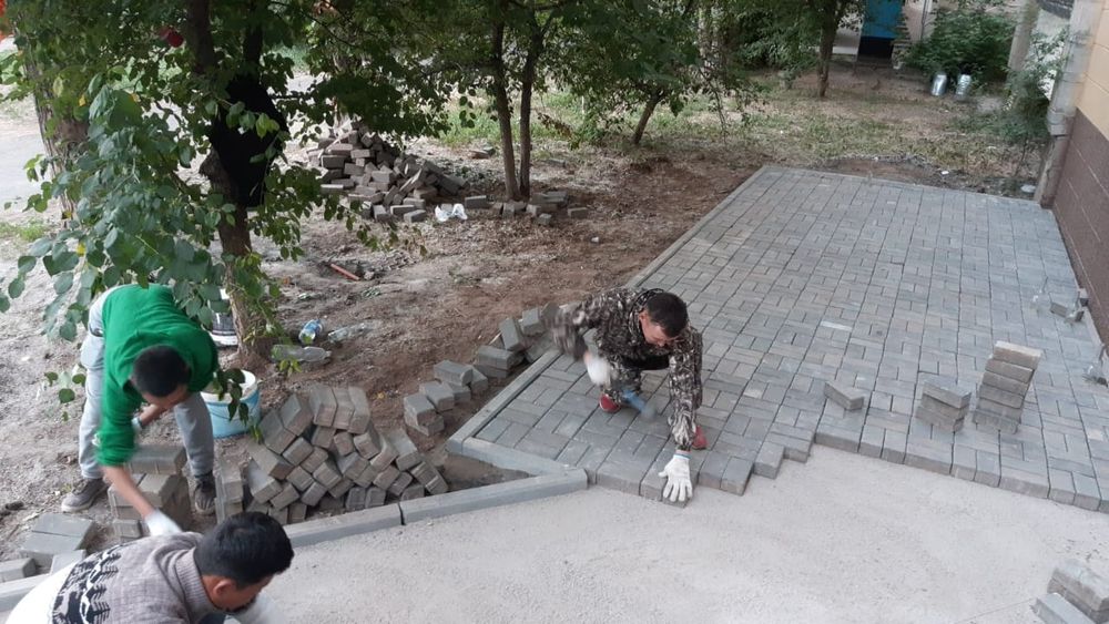 Укладка брусчатки