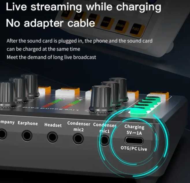 Placa de sunet Mixer Livestream Tik Tok Podcast M8 Bluetooth