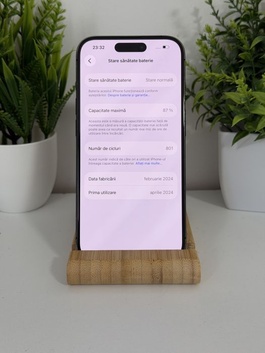 Iphone 15 pro 87% stare buna fullbox
